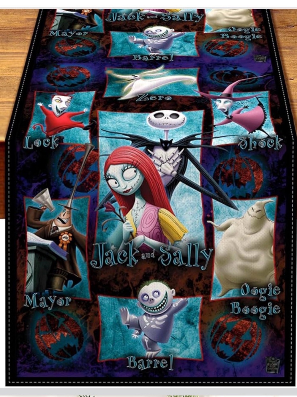 ✴️New✴️The Nightmare Before Christmas Jack & Sally Table Runner